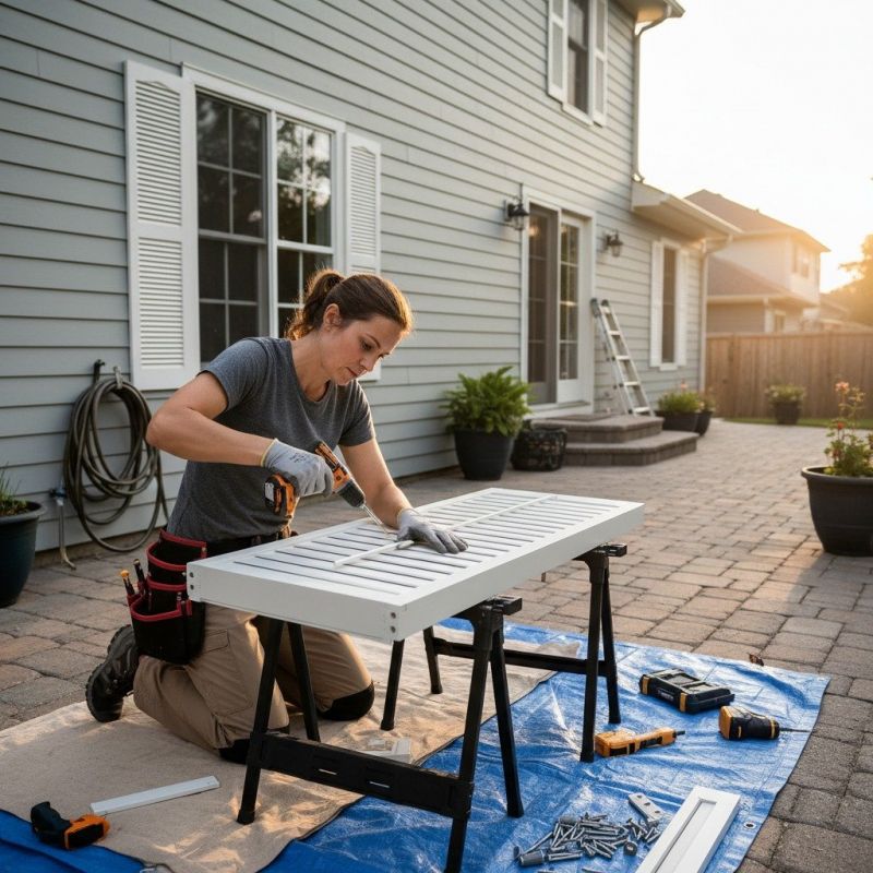Wood Shutters Installation